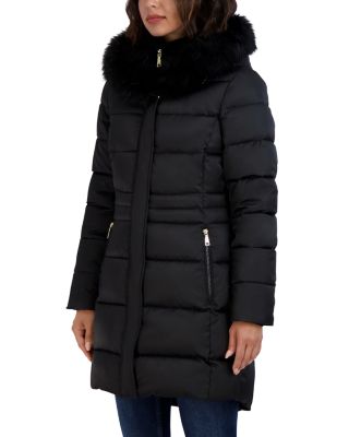 Dana Hooded Faux Fur Trim Puffer Coat