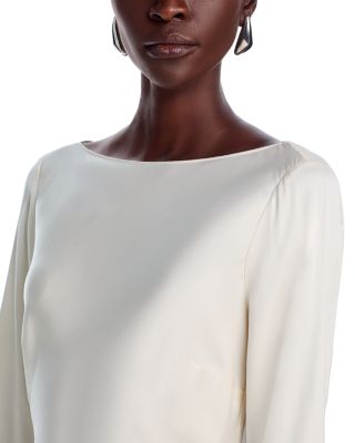 Ennis Satin Bell Sleeve Mini Dress