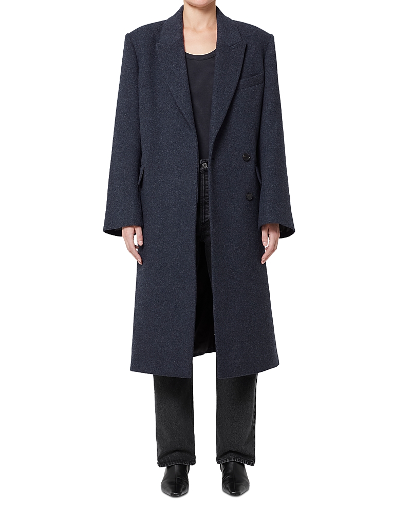 Agolde Ria Coat In Blue Heather
