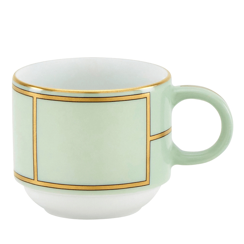 Ginori 1735 Porcelain Colonna Diva Verde Coffee Cup In Verde