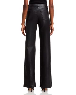 Clayton High Rise Wide Leg Jeans in Noir Coated