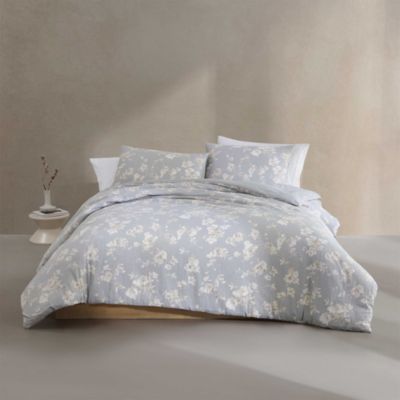 Eternity Floral Cotton Gauze 3 Piece Comforter Set, King