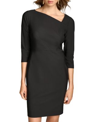 Donna Karan - Asymmetric Neck Sheath Dress