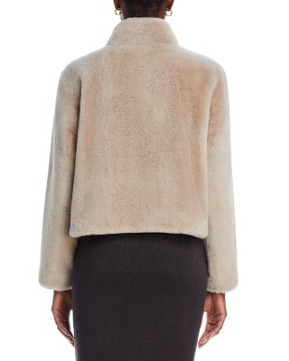 Faux Fur Snap Front Jacket