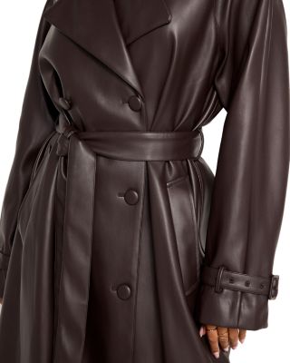 ジャケット・アウター AMERI RAFFINE FAKE LEATHER TRENCH COAT Good American Faux Leather Trench Coat | Bloomingdale's Women