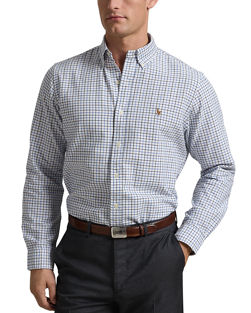 Polo Ralph Lauren Classic Fit Plaid Oxford Button Down Shirt In White/blue Multi