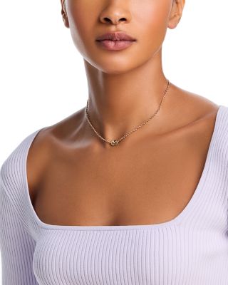 14K Yellow Gold Heavy Metal Mariner Link Pendant Necklace, 14-16"