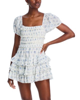 LoveShackFancy - Fellows Puff Sleeve Cotton Mini Dress