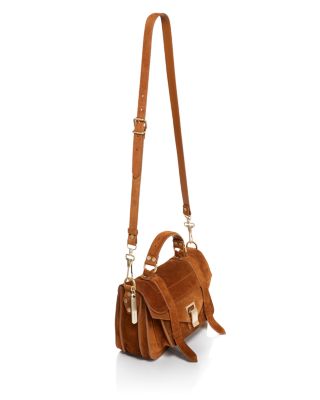 Proenza Schouler PS1 Brown Suede Backpack Proenza Schouler Brown Suede Large PS1 Satchel Bag | Yoogi main image 4