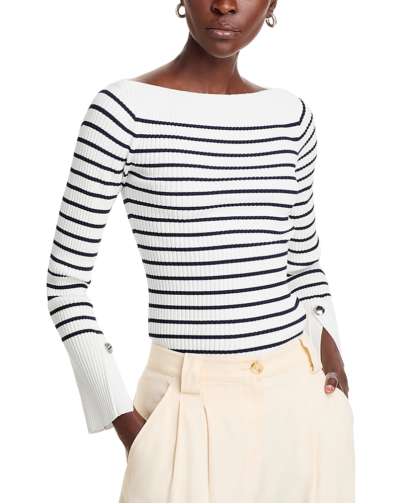 A.l.c. A. l.c. Anya Striped Boat Neck Top