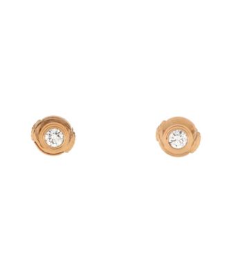 Pre-Owned Cartier Medium d'Amour Stud Earrings 18K Rose Gold and Diamond