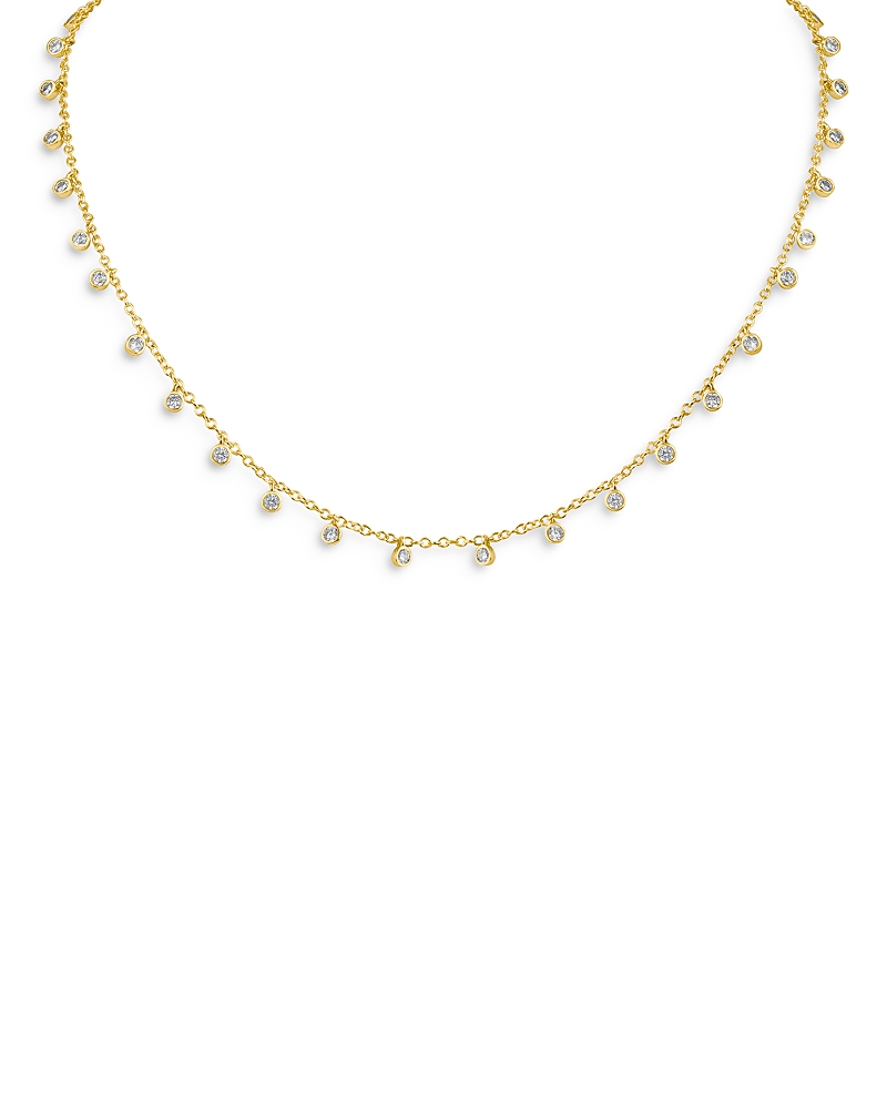 Kenneth Jay Lane Cubic Zirconia Charm Collar Necklace In 14k Gold Plated, 16 In Gold