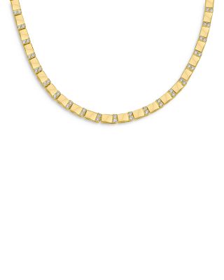 Kenneth Jay Lane - Pav&eacute; Bar Necklace in 14K Gold Plated, 16"