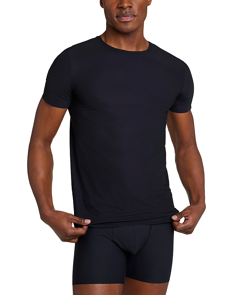 Commando Classic Microfiber Crewneck Undershirt In Black