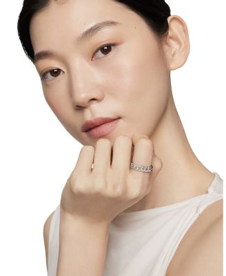 Belmont Curb Link Narrow Ring with Pav&amp;eacute; Diamonds