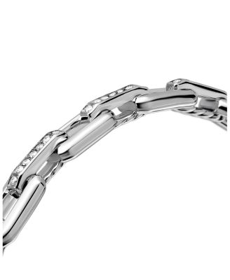 Sterling Silver Stax Link Bracelet with Diamonds