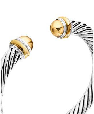 Cable Classic Bracelet with 14K Yellow Gold, 7mm