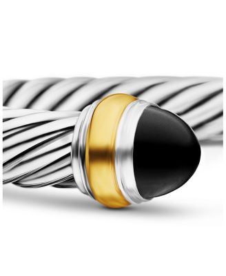 Cable Classics Bracelet with Black Onyx and 14K Yellow Gold