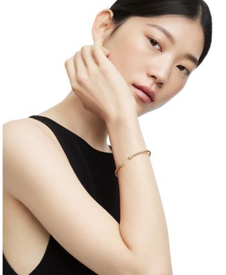 Classic Cablespira&reg; Bracelet in 18K Yellow Gold with Diamonds, 3mm