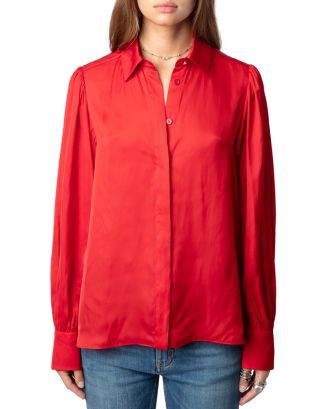 ZADIG & VOLTAIRE TRENTA SATIN SHIRT