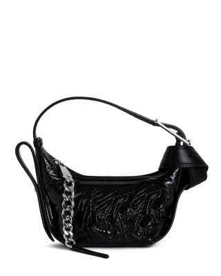 Zadig & Voltaire Le Cecilia Extra Small Creased Patent Leather Shoulder Bag