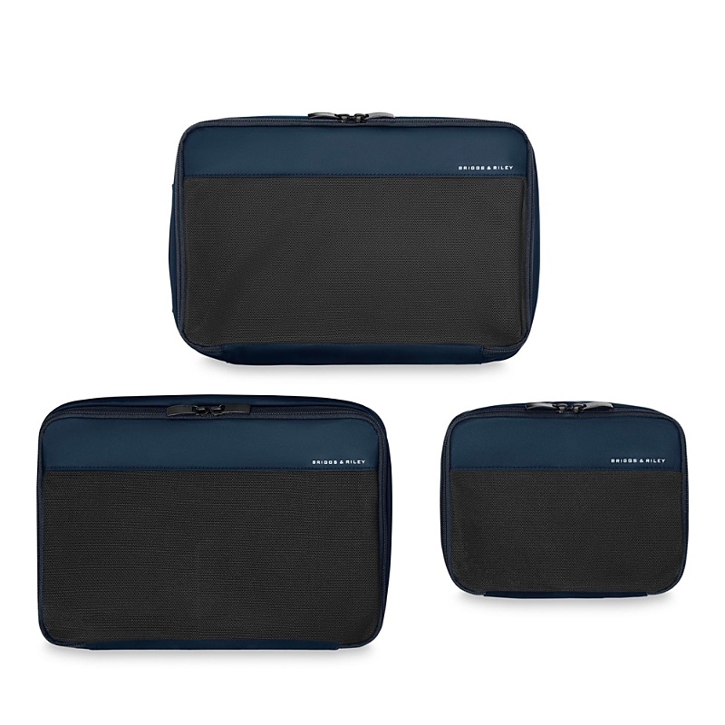 Briggs & Riley 3 Piece Carry On Packing Cube Set In Navy
