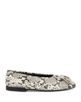 Whistles - Women's Cilou Tassel Detail Snake Embossed Ballet Flats