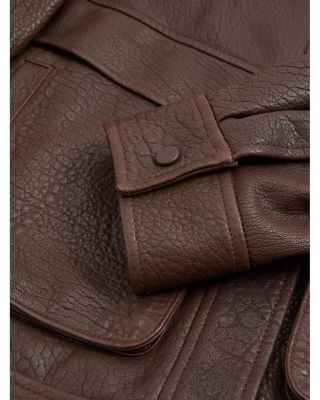 Cleo Shoulder Detail Leather Jacket