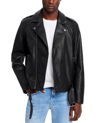 HUGO - Lowis Zip Front Leather Jacket