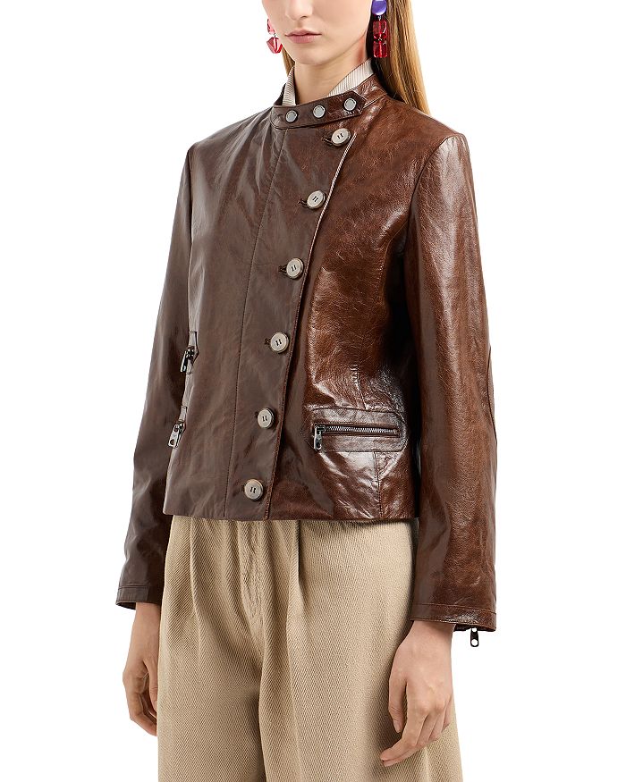 Armani moto jacket top