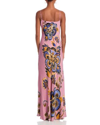 Floral Pink Slip Maxi Dress