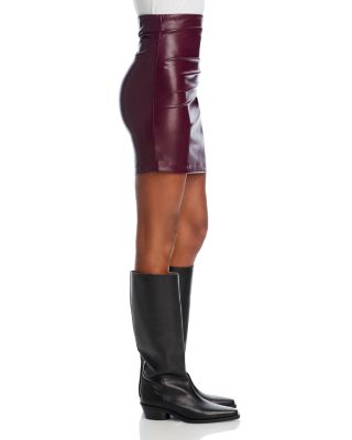 Mila Faux Leather Mini Skirt