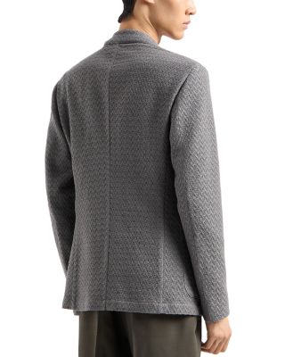 Modern Fit Ultra Lightweight Wool Jacquard Knit Sport Jacket