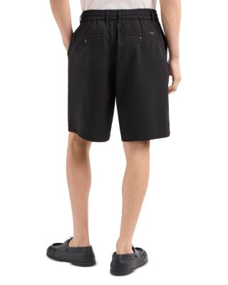 Technical Nylon Blend Seersucker Regular Fit Bermuda Shorts