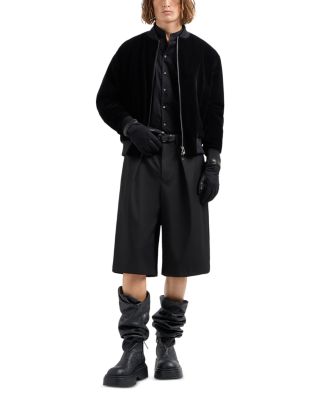 Stretch Cotton Button Up Shirt with Guru Collar