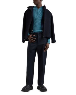 Wool Blend Knit Blazer