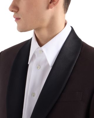 G Line Regular Fit Wool & Silk Shawl Lapel Blazer