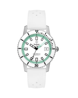 Zodiac - Compression Diver Automatic White Rubber Watch, 40mm