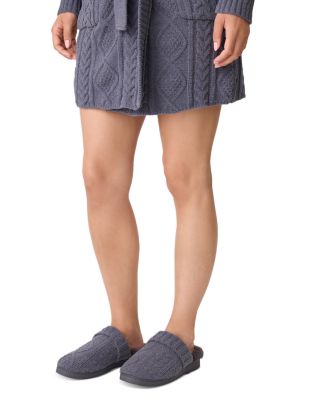 Women's Chenille Cable Knit Slippers