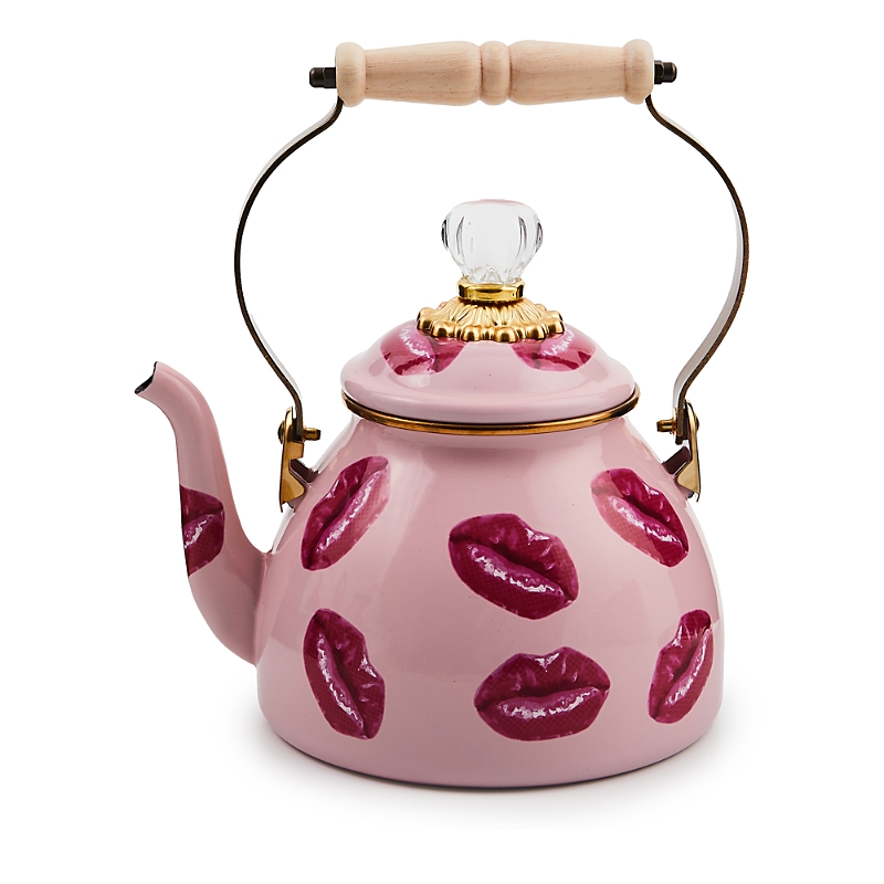 Mackenzie Childs Kiss Me Tea Kettle, 2 Quart