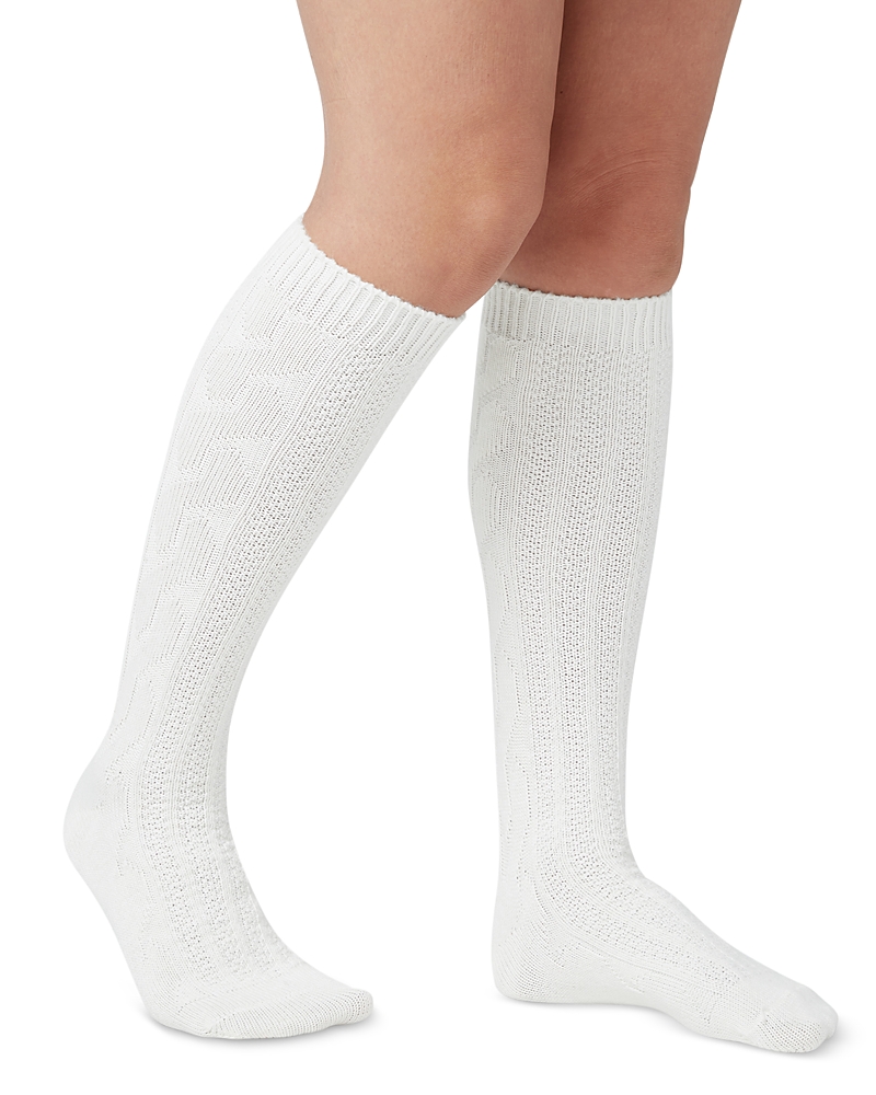 Hue Cable Knee High Socks In Ivory