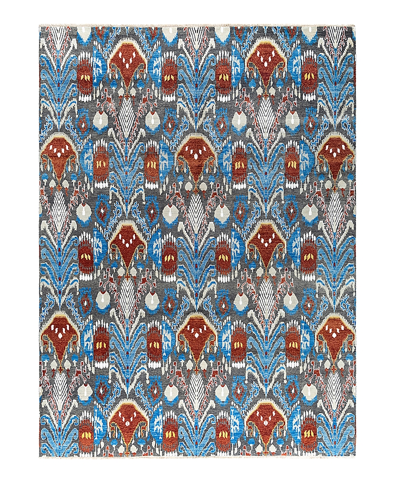 Bloomingdale's Indo Ikat M6008 Area Rug, 9' X 12' In Rust