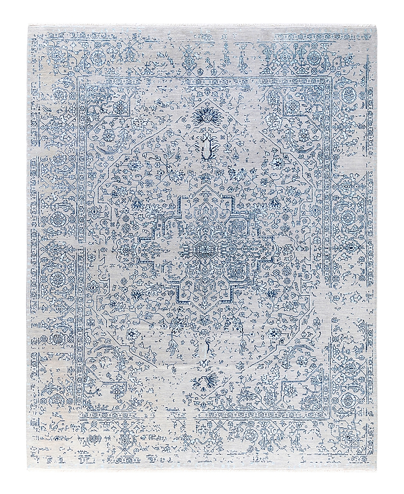 Bloomingdale's Indo Ikat M7103 Area Rug, 8'2 X 10'1 In Gray