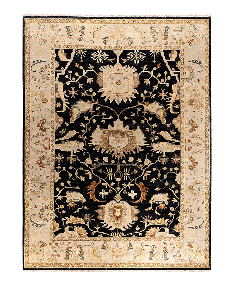 Bloomingdale's Indo Kashan M5803 Area Rug, 9'1 X 12'2 In Black