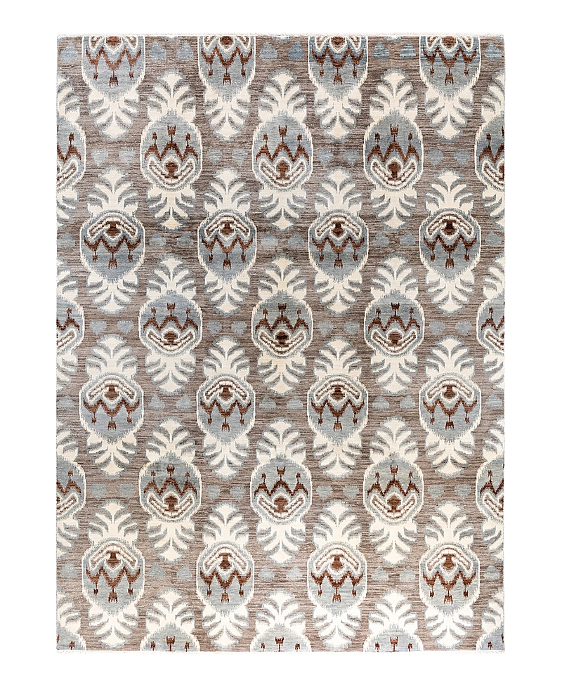 Bloomingdale's Indo Ikat M6133 Area Rug, 9'1 X 12'5 In Gray