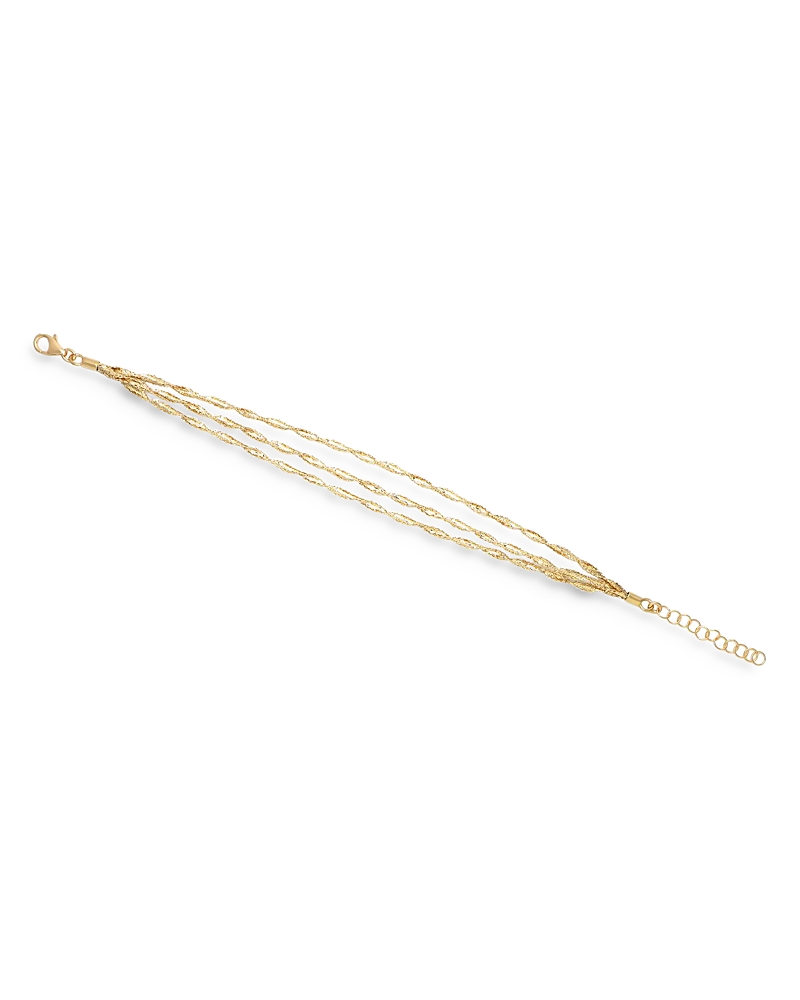 Alberto Amati 14k Yellow Gold Multi Strand Mesh Link Bracelet In Gold