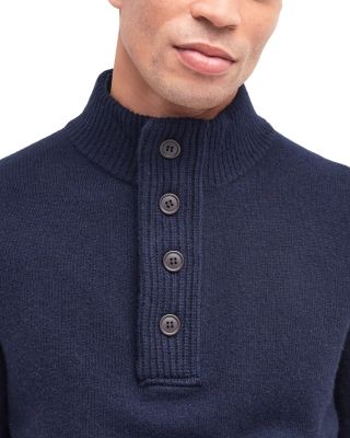 Elbow Patch Mock Neck Sweater