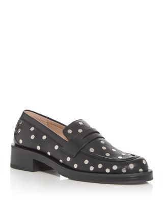 Stuart Weitzman - Women's Palmer Bold Stud Embellished Penny Loafers