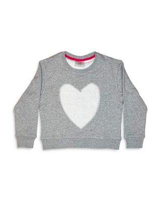 Terez - Girls' Cotton Heart Appliqu&eacute; Sweatshirt - Little Kid, Big Kid