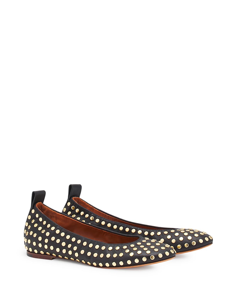 Lanvin Women's The Leather Ballerina Flat With Studs